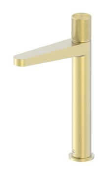 SANIBEAU NOVO PLATINUM WASTAFEL EENGREEPSMENGKRAAN HOOG MODEL VOOR OPBOUWWASKOM MET COLD-START GEBORSTELD GOUD PVD 401508