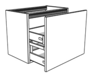 CERASA CARTABIANCA ONDERKAST MET 1 LADE EN 1 BINNENLADE 85 cm D 51 cm H 48 cm MAT GELAKT L45 031 85 PRIJSGROEP 5