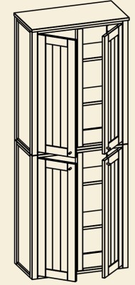 OAK 4U ELEMENTS HERMES KOLOMKAST MET 4 DEUREN 90 cm H 180 cm KLEUR AH-KDKD-7