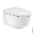 GEBERIT AQUACLEAN MERA CLASSIC DOUCHE WANDTOILET MET GEURAFZUIGING, MET WARMELUCHT DROGING, LADYDOUCHE EN MET ZITTING MET SOFTCLOSING WIT MET DESIGNAFWERKING WIT 146.200.11.1