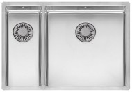 REGINOX NEW YORK COMFORT SPOELTAFEL VOOR ONDER- OF VLAKBOUW ANDERHALVE BAK 40 x 40 cm EN 18 x 40 cm INOX GROTE BAK RECHTS R27868