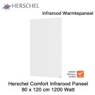 HERSCHEL COMFORT INFRAROOD PANEEL 80 x 120 cm 1200 Watt (17-29 m²) WIT HC-1200-EU