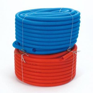 R50 VPEc BUIS 16 x 2.2 SANITAIR MET BLAUWE MANTEL - ROL VAN 50 METER - prijs per meter