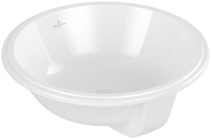 VILLEROY & BOCH ARCHITECTURA ONDERBOUWWASTAFEL ROND DIA 40 cm H 17.5 cm MET OVERLOOP WIT 5A754501