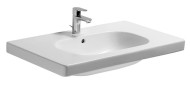 DURAVIT D-CODE WASTAFEL 85 x 48 cm MET OVERLOOP EN MET KRAANGAT WIT 03428500002