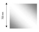 VIKA SPIEGEL OP ALU KADER MET INDIRECTE 4-ZIJDE LED-VERLICHTINGSRAND MET SENSOR SCHAKELAAR EN MET DIMBARE EN REGELBARE KLEURTEMPERATUUR + SPIEGELVERWARMING B 160 cm H 70 cm SP2076