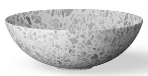 LOOOX CERAMIC TERRAZZO OPZETWASKOM DIA 40 cm H 15 cm GREY WWK40TG