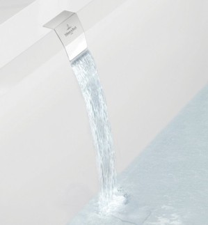 VILLEROY & BOCH SQUARO EDGE WATERTOEVOER GEINTEGREERD IN OVERLOOP CHROOM UPCON0123