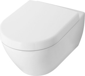 VILLEROY & BOCH SUBWAY 2.0 WANDTOILET MET SUPRAFIX BEVESTIGING 37 x 56 cm WIT MET CERAMICPLUS 560010R1 