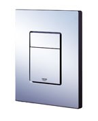 GROHE SKATE COSMOPOLITAN BEDIENINGSPLAAT VOOR VERTICALE OF HORIZONTALE MONTAGE 156 x 197 mm MAT CHROOM 38732 P00