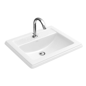 VILLEROY & BOCH HOMMAGE INBOUWWASTAFEL 63 x 52.5 cm WIT MET CERAMICPLUS 710263R1