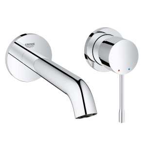 GROHE ESSENCE GREEPELEMENT EN UITLOOP VOOR WASTAFEL EENGREEPSMENGKRAAN M-SIZE WANDMODEL SPRONG 183 mm CHROOM 19408 001