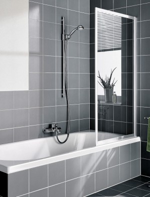 KERMI VARIO 2000 BADVOUWWAND 1-DELIG 65 cm H 140 cm WITTE PROFIELEN WATERPAREL V2FW10651422K