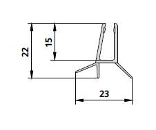 KERMI IBIZA 2000 SPATWATERDICHTING HORIZONTAAL KOD - KTD L 985 mm 2534102