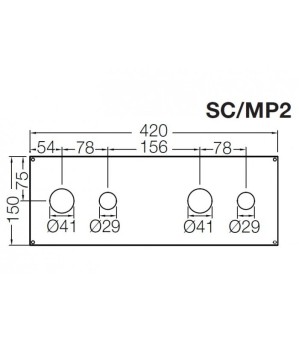 VOLA MONTAGEPLAAT VOOR SC3, SC10 EN SC12 SC/MP2