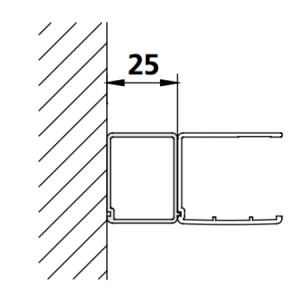 KERMI CADA VERBREDINGSPROFIEL HOOGTE 200 cm ZILVER HOOGGLANS ZDSVSV1CC200VK