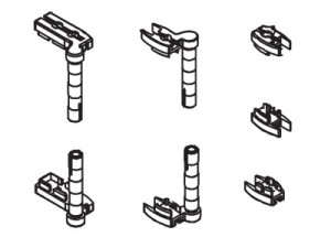 KERMI VARIO SET SCHARNIEREN VOOR V2FW2 GRIJS 45104