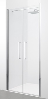 NOVELLINI YOUNG 2.0 2B 2-DELIGE KLAPDEUR 87-91 cm H 200 cm CHROOM PROFIELEN HELDER GLAS Y22B87-1K