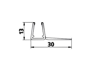 KERMI ATEA VERTICALE GLASAFDICHTING VOOR D2/D4B/C2 L 2 meter (3505) 6034771