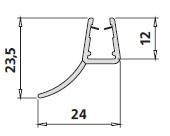 KERMI ATEA VERTICALE GLASAFDICHTING VOOR D2-D4B-C2 (6449) 6004121