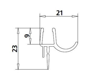 KERMI RAYA SPATWATERDICHTING HORIZONTAAL 2 x 550 mm 2534083