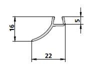 KERMI VERTICALE WANDAFDICHTING L 2 m 2534090