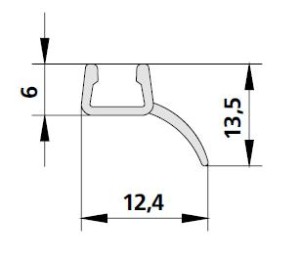 KERMI DIGA VERTICALE GLASAFDICHTING VOOR F.. SPECIALE LENGTE 6925