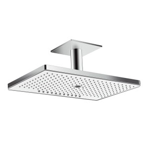 HANSGROHE RAINMAKER SELECT 460 3JET AFBOUWDEEL HOOFDDOUCHE 46 x 30 cm MET PLAFONDBEVESTIGING H 10 cm WIT/CHROOM 24006400