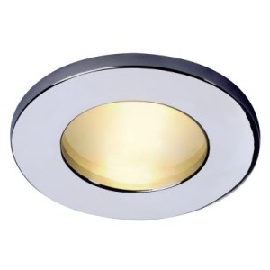 SLV FGL OUT MR16 INBOUWSPOT ROND DIA 8 cm 1 x 35 Watt 12 Volt GESATINEERD/CHROOM 111002