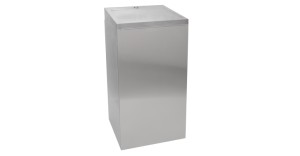 KWC AFVALBAK MET ZELFSLUITEND KLAPDEKSEL 28 x 61 x 21 cm WANDMODEL INOX GESATINEERD 2000103806 / RODX605SL