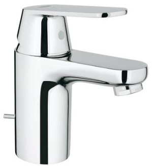 GROHE EUROSMART COSMOPOLITAN WASTAFEL EENGREEPSMENGKRAAN S-SIZE ECOJOY MET AFLOOPGARNITUUR CHROOM 23377 00E