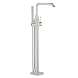 GROHE ESSENCE NEW BAD/DOUCHE EENGREEPSMENGKRAAN VLOERMONTAGE MET EUPHORIA COSMOPOLITAN STICK BADGARNITUUR SUPERSTEEL 23491 DC1