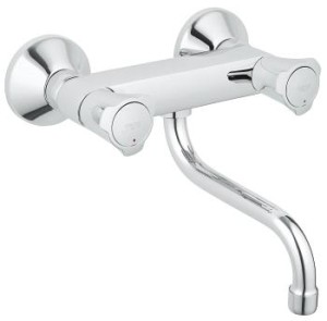 GROHE COSTA L KEUKEN TWEEGREEPSMENGKRAAN DRAAIBARE UITLOOP WANDMONTAGE CHROOM 31187 001