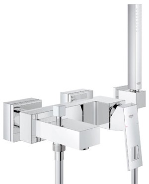 GROHE EUROCUBE BAD/DOUCHE EENGREEPSMENKRAAN MET BADGARNITUUR CHROOM 23141 000