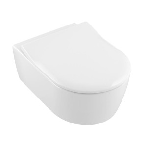 VILLEROY & BOCH AVENTO WANDTOILET DIEPSPOEL DIRECT FLUSH COMBI PACK INCLUSIEF ZITTING SLIMSEAT MET SOFTCLOSING EN QUICK RELEASE WIT 5656RS01