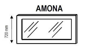 VIKA OXFORD SPIEGELKADER IN FOLIE AMONA 140 cm H 72 cm MET SCHAKELAAR SPIKA140