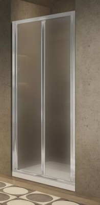 NOVELLINI LUNES 2.0 S PLOOIDEUR 90-96 cm H 195 cm WITTE PROFIELEN HELDER GLAS LUNS90-1A