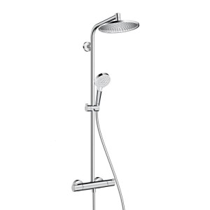 HANSGROHE CROMETTA S240 1-JET SHOWERPIPE DOUCHESET MET THERMOSTATISCHE MENGKRAAN ECOSMART CHROOM 27268000