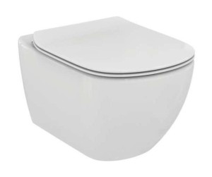 IDEAL STANDARD TESI WANDTOILET DIEPSPOEL AQUABLADE INCLUSIEF DUNNE TOILETZITTING MET SOFTCLOSING COMBI PACK MAT WIT T3546V1