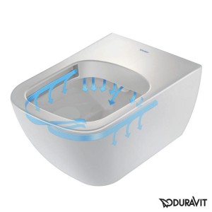 DURAVIT HAPPY D.2 WANDTOILET RIMLESS ZONDER SPOELRAND WIT 2222090000