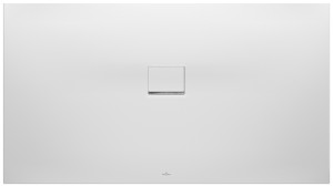 VILLEROY & BOCH SQUARO INFINITY DOUCHEVLOER QUARYL 100 x 75 x 4 cm RECHTS STONE WHITE UDQ1075SQI2RV-RW