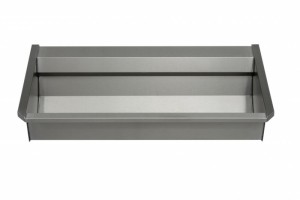 INTERSAN WASTROG SANILAV VOOR 2 GEBRUIKERS MET RUGWAND, MET VOORGEMONTEERDE LEIDINGEN EN 2 VERCHROOMDE HARTMENGKRANEN L 120 cm INOX (1.0-2-M5) CDE