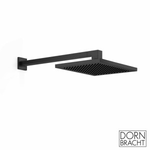 DORNBRACHT CL-1 - DEQUE - SUPERNOVA - SYMETRICS - MEM REGENDOUCHE 30 x 24 cm MET WANDBEVESTIGING SPRONG 45 cm MAT ZWART 28765980-33