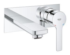 GROHE LINEARE WASTAFEL TWEEGATS EENGREEPSMENGKRAAN WANDMODEL M-SIZE CHROOM 19409 001