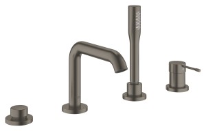 GROHE ESSENCE ÉÉNGREEPS INBOUWTEGELRANDCOMBINATIE BAD/DOUCHE VIERGATSMONTAGE BRUSHED HARD GRAPHITE 19578AL1