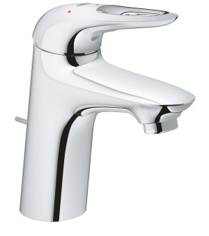 GROHE EUROSTYLE WASTAFELMENGKRAAN S-SIZE AFLOOPGARNITUUR SILKMOVE ES CHROOM 23374003