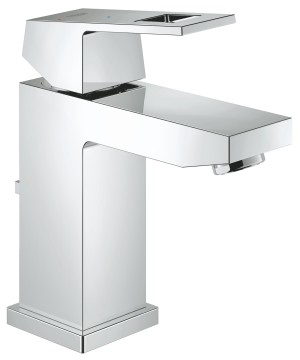 GROHE EUROCUBE WASTAFEL EENGREEPSMENGKRAAN S-SIZE MET AUTOMATISCHE AFLOOPGARNITUUR CHROOM 23390 00E