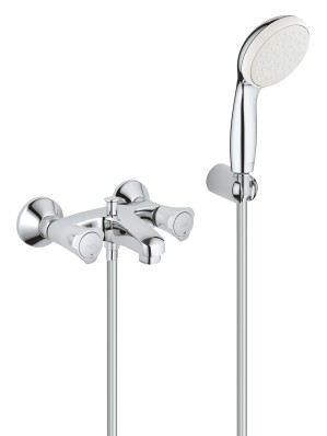 GROHE COSTA L BAD/DOUCHE TWEEGREEPSMENGKRAAN MET HANDDOUCHEGARNITUUR CHROOM 25460 10A