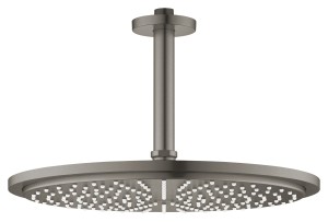 GROHE RAINSHOWER COSMOPOLITAN 310 HOOFDDOUCHESET ECOJOY PLAFONDMONTAGE BRUSHED HARD GRAPHITE 26067 AL0