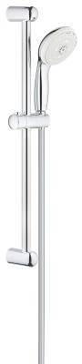 GROHE NEW TEMPESTA 100 DOUCHESET 4 STRALEN ECOJOY MET GLIJSTANG 60 cm CHROOM 27645 001